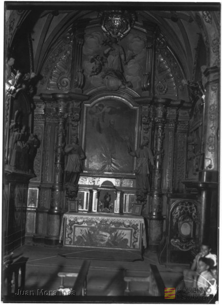 "Zaragoza, Pilar. Virgen del Coro. [Capilla de San Francisco de Borja, Iglesia de San Carlos] Estilo: Renacimiento.". Juan Mora Insa
